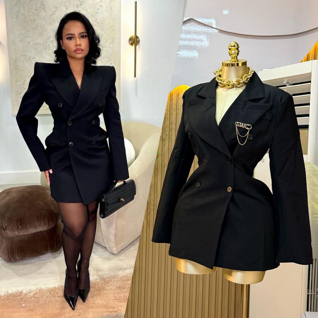 Chic Tailored Blazer Mini Dress