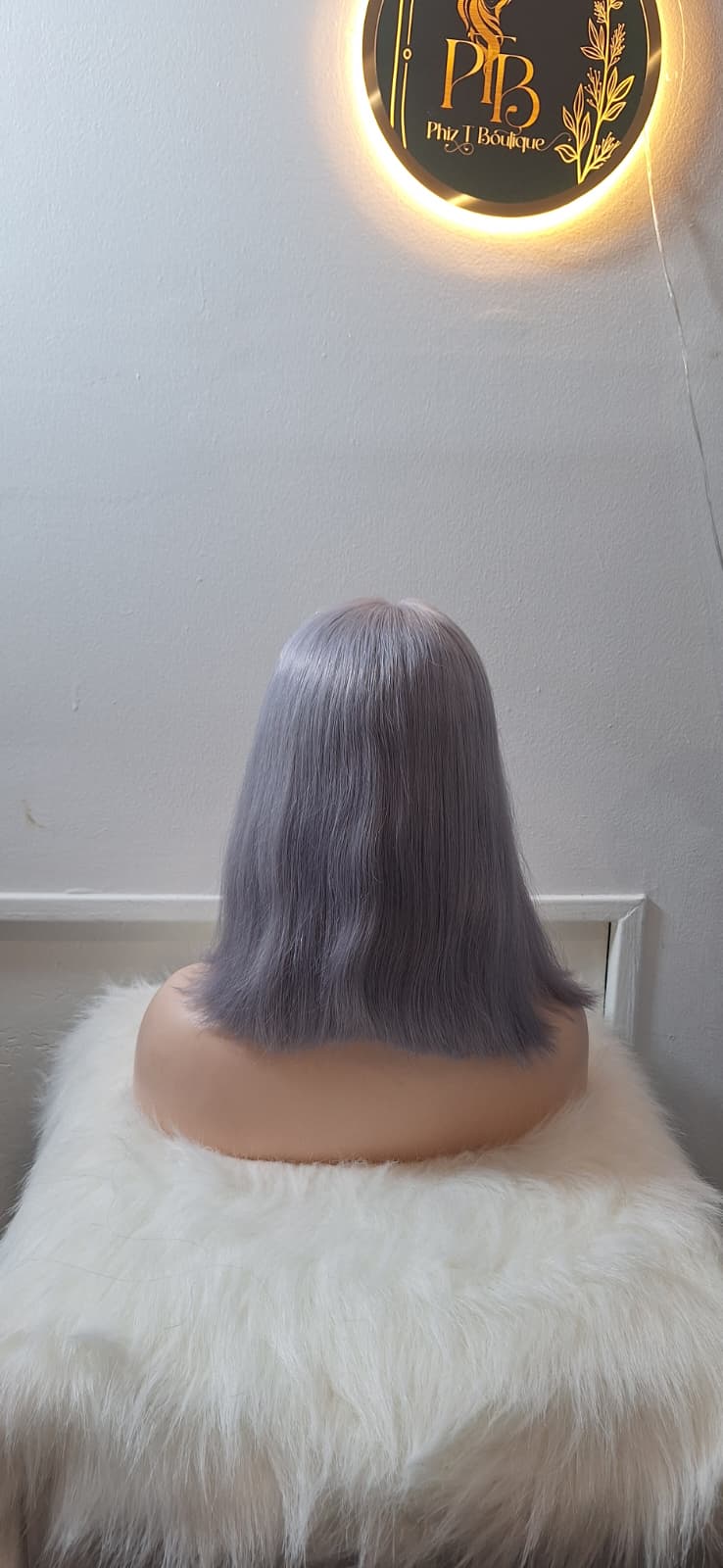 10" Grey Bob Wig