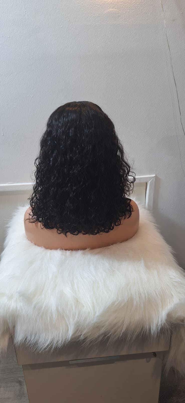 Curly Bob Wig with Bangs