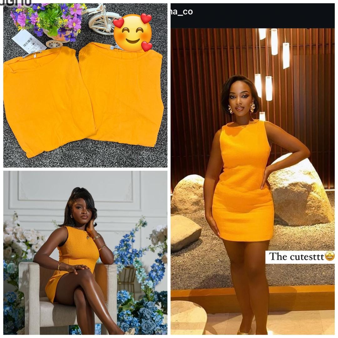 Bright Orange Sleeveless Bodycon Mini Dress
