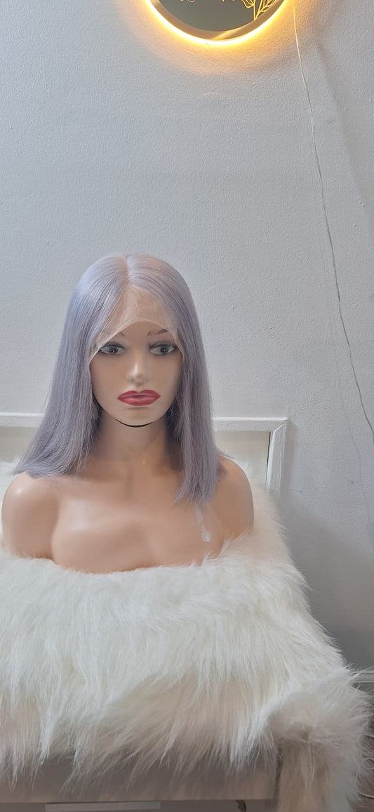 10" Grey Bob Wig